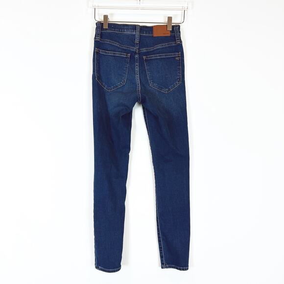 Madewell Roadtripper Skinny Mid Rise Stretch Jeans Dark Wash 24 Classic Preppy - Picture 7 of 10